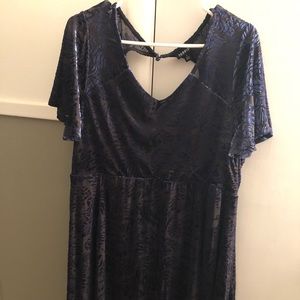 Torrid blue and black dress